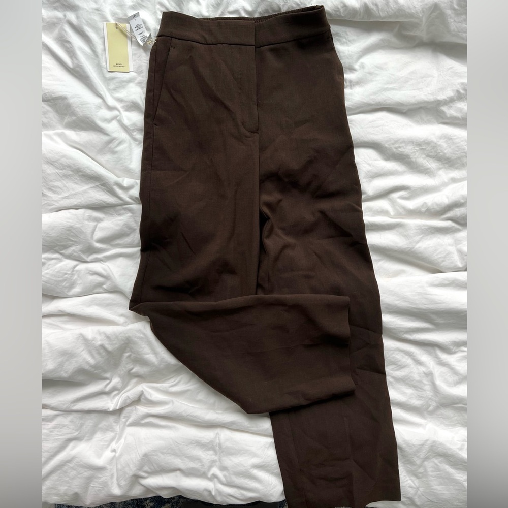 Wilfred Brown Wide-Leg Pants - Picture 3 of 4